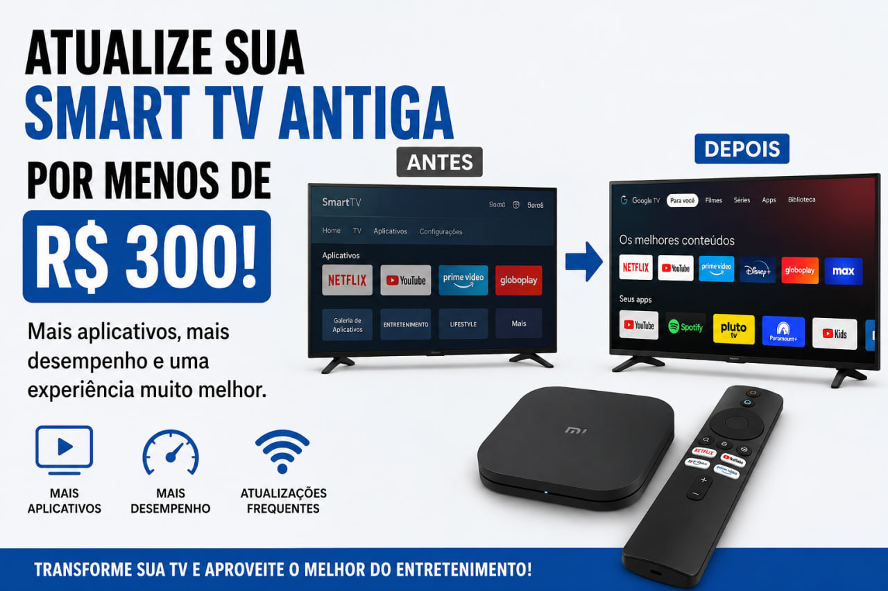 atualizar a smart tv antiga vale mais a pena do que comprar uma nova testamos a solucao que custa menos de r 300 Atualizar a Smart TV antiga vale mais a pena do que comprar uma nova? Testamos a solução que custa menos de R$ 300
