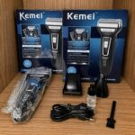 Barbeador E Cortador De Cabelo 3 Em 1 Kemei Km-6558