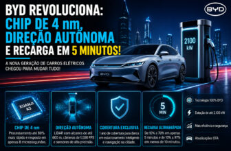 BYD Revoluciona os Carros Elétricos com Chip de 4 nm, Direção Autônoma e Recarga em 5 Minutos