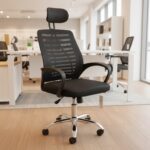 Cadeira de escritório Oficial Webshop Diretor Mesh Dir360 ergonômica preta com estofado de malha