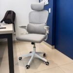 Cadeira Escritório Ergonômica Python Fly B07 Cinza Com Suporte Lombar