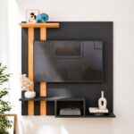 Estante Painel Home Suspenso Tv 32 Polegadas Sala Cor Preto/cedro gk