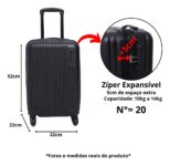 Kit Mala 10kg Casal Viagem Giratória Anti-furto Abs Férias