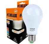 Lâmpada LED Bulbo Foxlux 15W 6500K Branco Frio Bivolt Base E27 Iluminação Residencial Comercial Economia de Energia