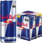 Red Bull Energético, Energy Drink, 250ml, 4 latas