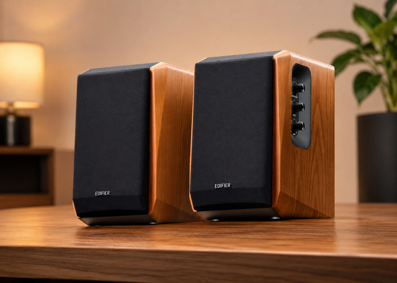 edifier r1000tc ii e lancada com bluetooth 60 42 w de potencia e aplicativo para personalizacao de audio Edifier R1000TC II é lançada com Bluetooth 6.0, 42 W de potência e aplicativo para personalização de áudio