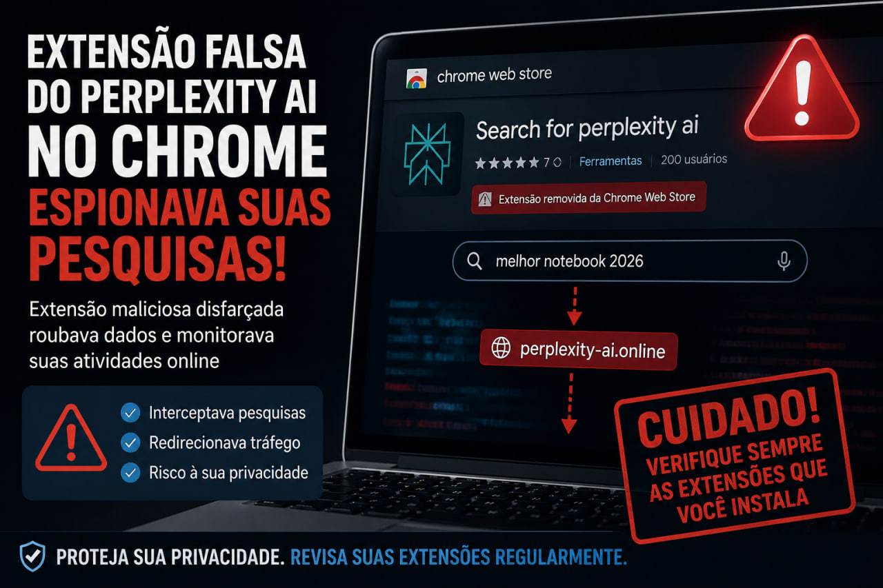 extensao falsa do perplexity ai no chrome espionava pesquisas dos usuarios veja como se proteger Extensão falsa do Perplexity AI no Chrome espionava pesquisas dos usuários: veja como se proteger