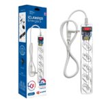 Filtro de Linha Clamper iClamper Energia 5 Tomadas, com DPS e Proteção contra Raios e Surtos Elétricos