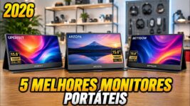 Os 5 Melhores Monitores Portáteis de 2026: modelos para trabalhar, estudar e jogar em qualquer lugar