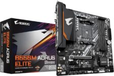 Placa Mãe Gigabyte B550M AORUS ELITE AM4 DDR4, M.2(PCIe,NVMe,SATA3), USB3.2, HDMI, VRM Solution