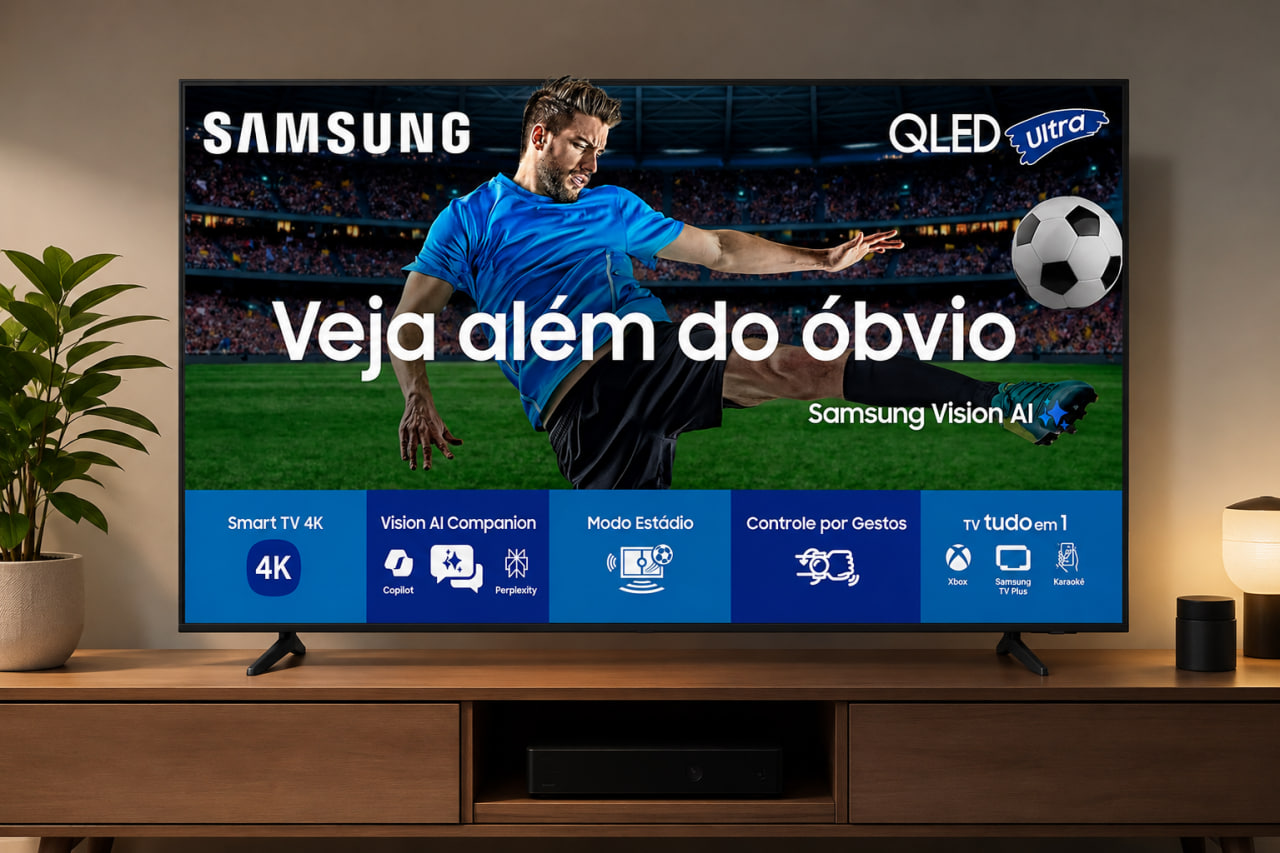 samsung vision ai qled q7f 85 vale a pena review completo da smart tv 4k gigante em 2026 Samsung Vision AI QLED Q7F 85" Vale a Pena? Review Completo da Smart TV 4K Gigante em 2026