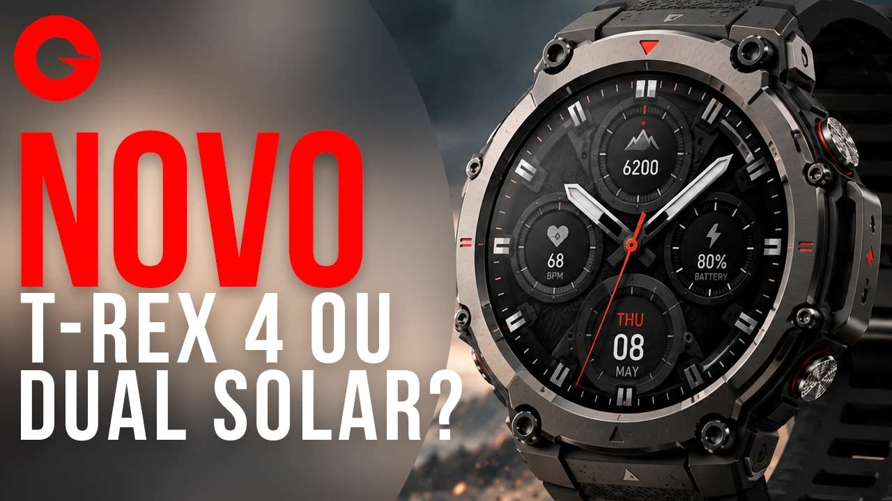 amazfit t rex dual solar novo smartwatch pode trazer tela dupla e carregamento solar em 2026 Amazfit T-Rex Dual Solar: novo smartwatch pode trazer tela dupla e carregamento solar em 2026