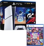 Bundle GTA VI + PlayStation 5 Slim Digital 825 GB Pacote Astro Bot e Gran Turismo 7