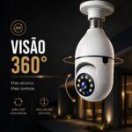 Câmera de Segurança Lâmpada Techfun Wi-Fi PTZ 1080p com Visão Noturna e Áudio Duplo