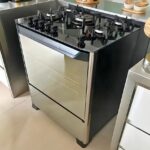 Fogão 5 Bocas Dako Magister Style Com Frente Espelhada Mesa de Vidro e Tripla Chama Bivolt