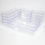 Kit 21 Organizador Multiuso Modular Gavetas Acrílico Cristal