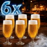 Kit 6 Taças Premium Cerveja 300ml Vidro Floripa Nadir Figueiredo