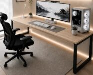 Mesa 150cm Industrial Madeira Para Escritório E Estudos