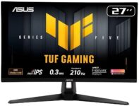 Monitor Gamer ASUS TUF 27", QHD, 210Hz, 0.3ms, IPS, G-Sync Comp, FreeSync Premium, Ajuste de ângulo, Som Integrado - VG27AQ5A