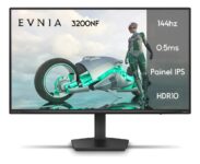 Monitor Gamer Phillips 24 Evnia Ips 144hz 0.5ms Wide Fullhd Preto 127/220v