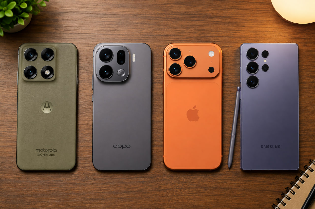 oppo find x9 pro vs galaxy s26 ultra vs iphone 17 pro vs motorola signature qual tem a melhor camera e desempenho OPPO Find X9 Pro vs Galaxy S26 Ultra vs iPhone 17 Pro vs Motorola Signature: qual tem a melhor câmera e desempenho?