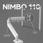 Suporte Articulado Para Monitor 13 a 32 Pistão a Gás Ajustável Zinnia Nimbo 110 Branco
