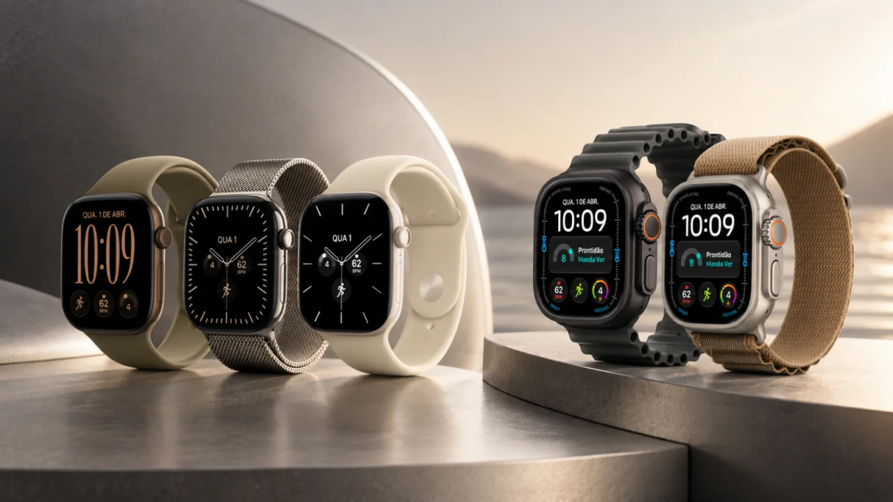 apple watch series 12 e ultra 4 novos sensores siri com ia bateria maior e versoes de ceramica Apple Watch Series 12 e Ultra 4: novos sensores, Siri com IA, bateria maior e versões de cerâmica