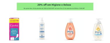 Cupom 20% OFF em Higiene e Beleza - Amazon