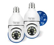 Kit C/ 2 Câmeras Lâmpada Ip Wi-fi 360° | Visão Colorida | Áudio | Sensor De Movimento | E27 App Yoosee- Hw
