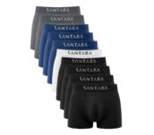 Kit Com 10 Cuecas Boxer Microfibra Sem Costura Santara