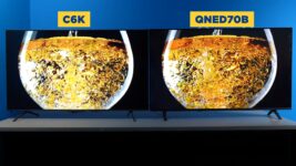 LG QNED70 Mini LED vs TCL C6K: qual TV 55" entrega a melhor imagem em 2026?