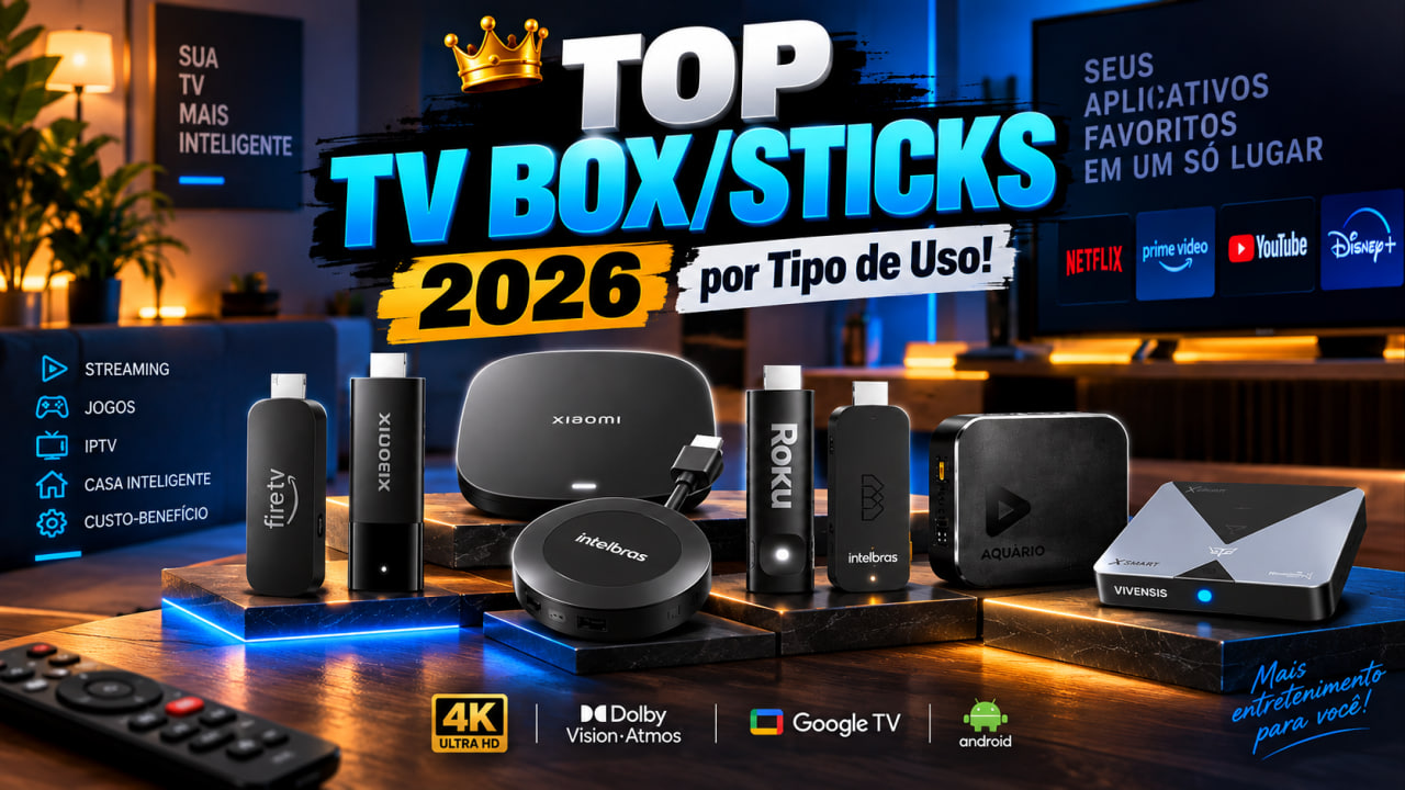 melhores tv box e sticks para comprar em 2026 opcoes baratas 4k google tv roku e fire tv Melhores TV Box e sticks para comprar em 2026: opções baratas, 4K, Google TV, Roku e Fire TV
