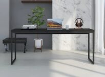 Mesa Para Escritório Diretor 1,80m Dynamica Cor Preto Ônix / Est.Preta