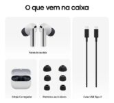 Samsung Galaxy Buds3 Fe, Fone De Ouvido Sem Fio, Cancelamento Ativo De Ruído, Galaxy Ai Cinza