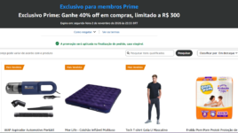 Ganhe 40% OFF em compras, limitado a R$ 300 - Amazon