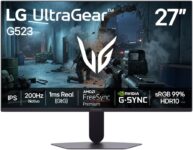 LG UltraGear Monitor Gamer 27" IPS 200Hz, 1ms (GtG), Full HD (1920x1080), HDR10, NVIDIA G-SYNC AMD, FreeSync Premium, sRGB 99%, Preto - 27G523B