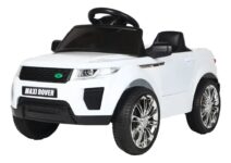 Mini Carro Elétrico Infantil Marcha Frente/Ré 6V Controle Remoto Bluetooth Maxi Rover Maxi Toys - BRANCO