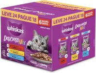 Pack Ração Úmida Whiskas Sachê Carne/Frango/Atum para Gatos Adultos - Leve 24 Pague 18