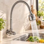 Torneira Gourmet Flexível Giratória Cozinha Pia Parede 2 Jatos Cromada - Marca Camperluz
