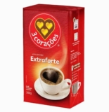3 Corações Café Torrado e Moído Extra Forte, 500g vácuo