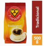 3 Corações Café Torrado E Moído Tradicional Pacote 500G
