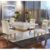 Conjunto Sala de Jantar Mesa 4 Cadeiras Luísa Espresso Móveis Veludo Creme/Off White/Imbuia