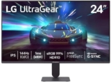 LG UltraGear Monitor Gamer 24″ IPS 144Hz (O/C) 1ms (MBR) Full HD (1920×1080) HDR10 NVIDIA G-SYNC AMD FreeSync, Preto – 24G411A