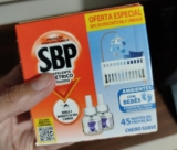 Repelente Elétrico Líquido SBP 45 Noites Cheiro Suave com 2 unidades de 32.9ml