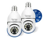 Kit C/ 2 Câmeras Lâmpada Ip Wi-fi 360° | Visão Colorida | Áudio | Sensor De Movimento | E27 App Yoosee- Hw