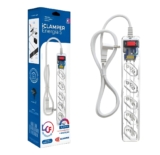 Filtro de Linha Clamper iClamper Energia 5 Tomadas, com DPS e Proteção contra Raios e Surtos Elétricos