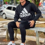 Agasalho Capuz Moletinho Sportswear adidas