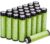 Amazon Basics Pacote com 24 pilhas recarregáveis AAA com capacidade de desempenho de 800 mAh, pré-carregadas, podem ser recarregadas 1.000 vezes