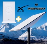 Antena de Internet Via Satélite Starlink Standard Kit com Roteador