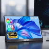 ANTUVI Monitor Portátil 15.6”, 1080P, MINI Segunda de Notebook Extensor De Tela, Ultra-Slim e portátil, com alto-falante de pé, Adequado para Viagens, Casa, Trabalho/Jogos